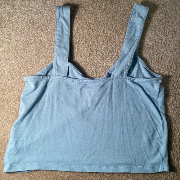 PacSun Basics Cropped Tank - Baby Blue Size M - Picture 2 of 3